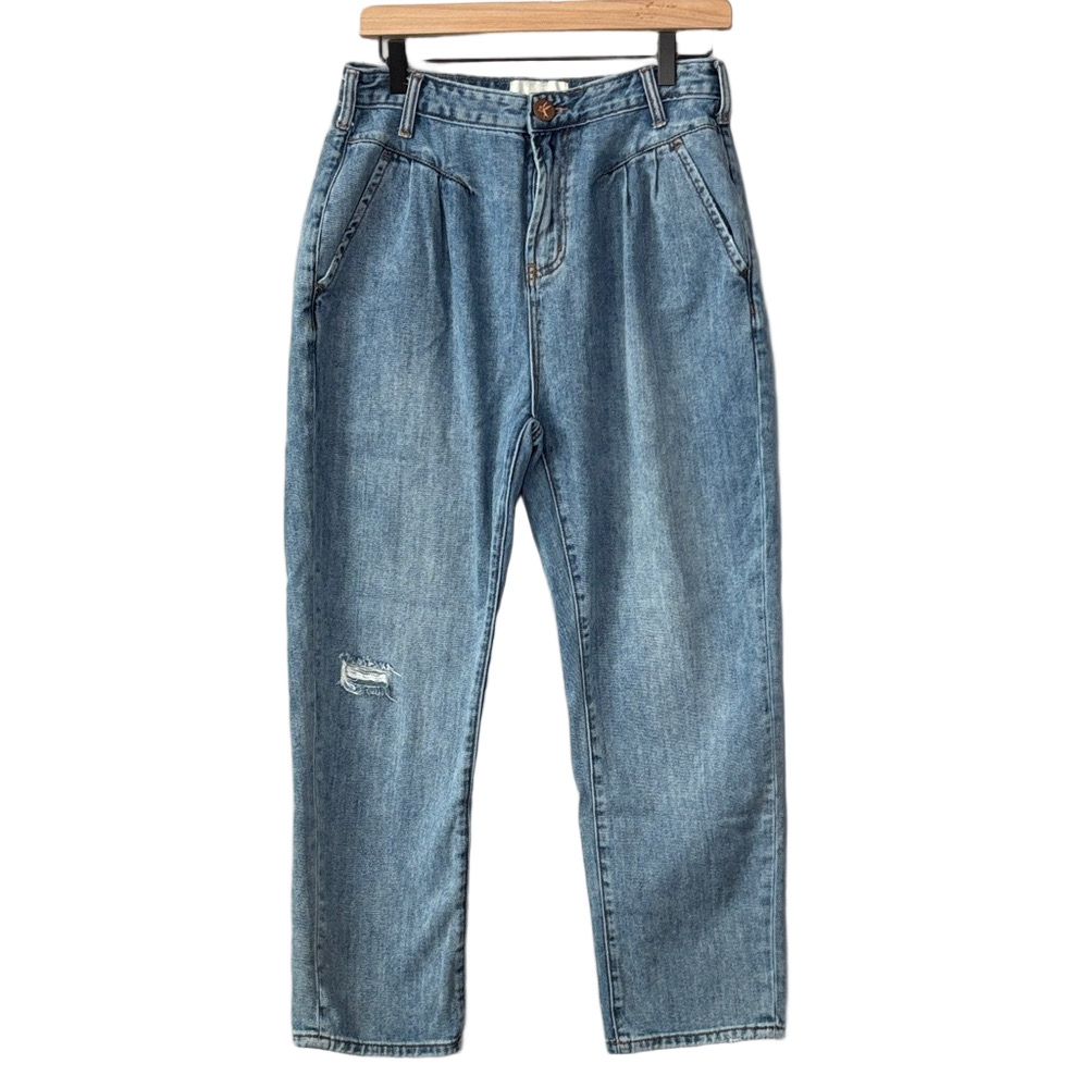 Free People One Teaspoon Streetwalker Y2K High Rise Pleated Balloon Jeans